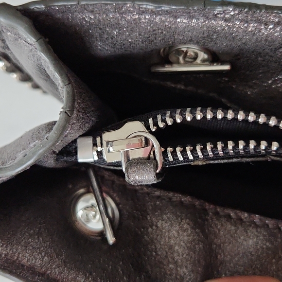 Grey metallic shoulder bag - Picture 6 of 6